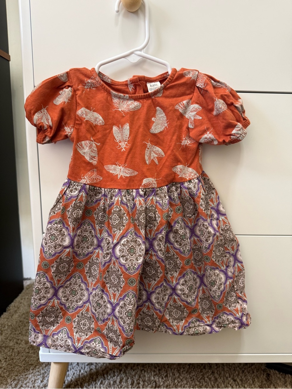 Kate Quinn spicy moth scatter short puff sleeve ballet dress